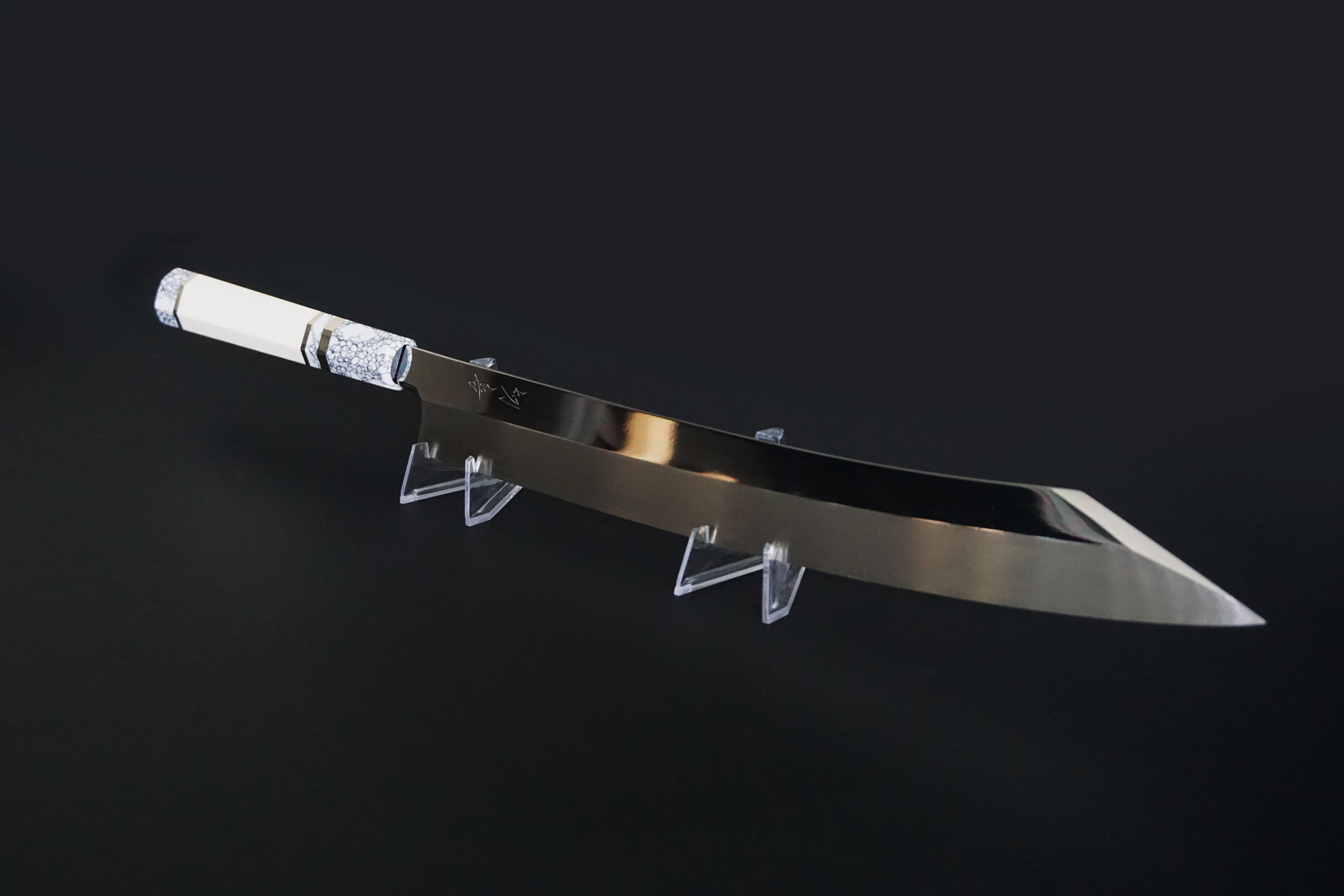 SETUKI Kiritsuke Yanagiba VG10 Solid Steel Onisori 330mm One Side Mirror