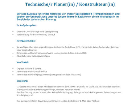 Technische/r Planer(in) / Konstrukteur(in) 
