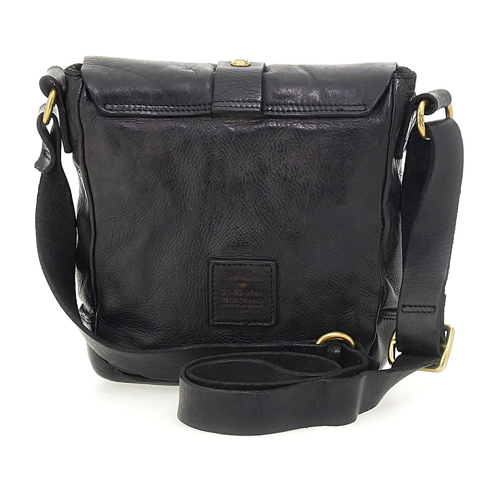 Miniatyrbild: Campomaggi Crossbody-väska Svart Baksida
