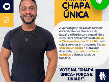 Começou a eleição no Sindicato dos Bancários de Juazeiro