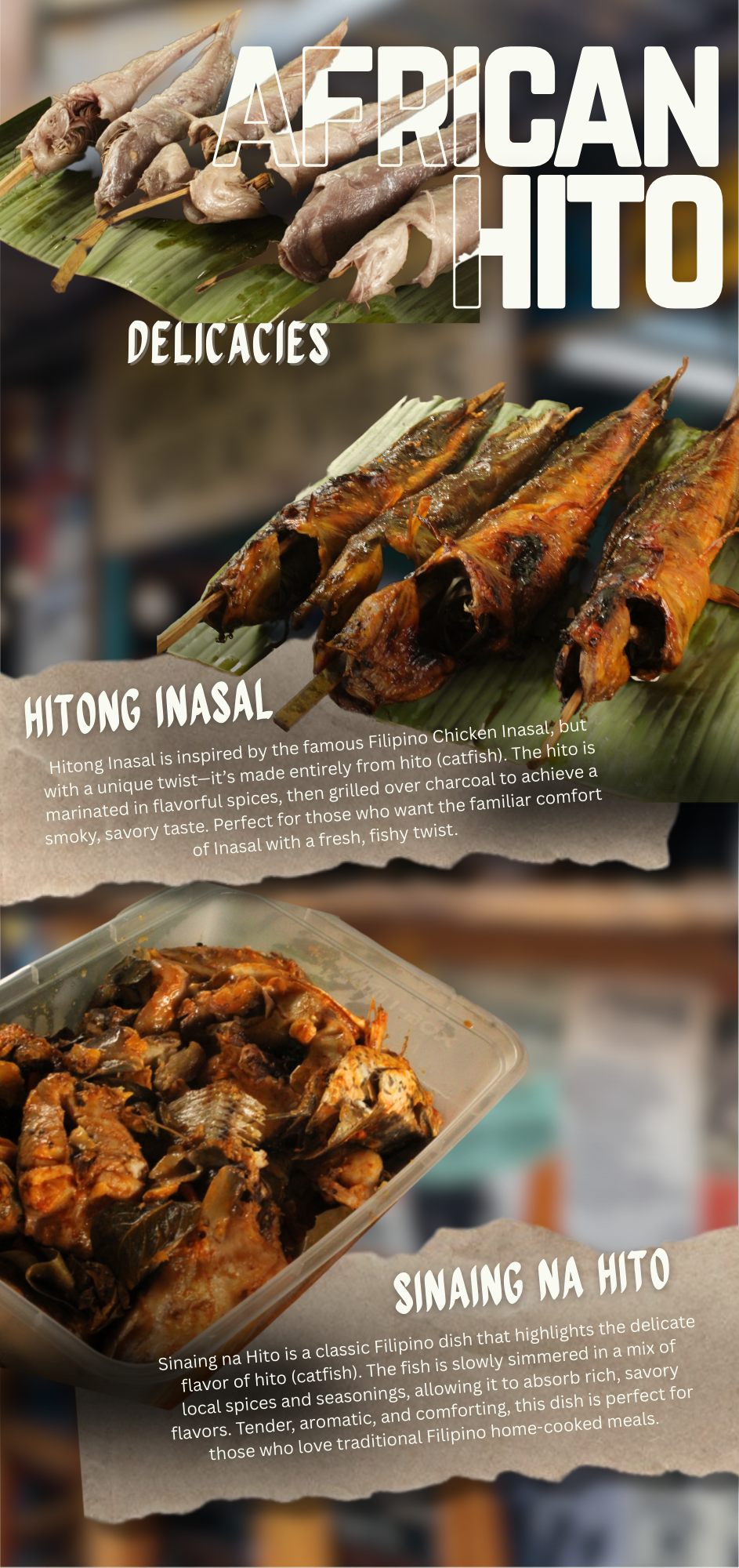 Must try delicacies featuring African hito  (catfish).