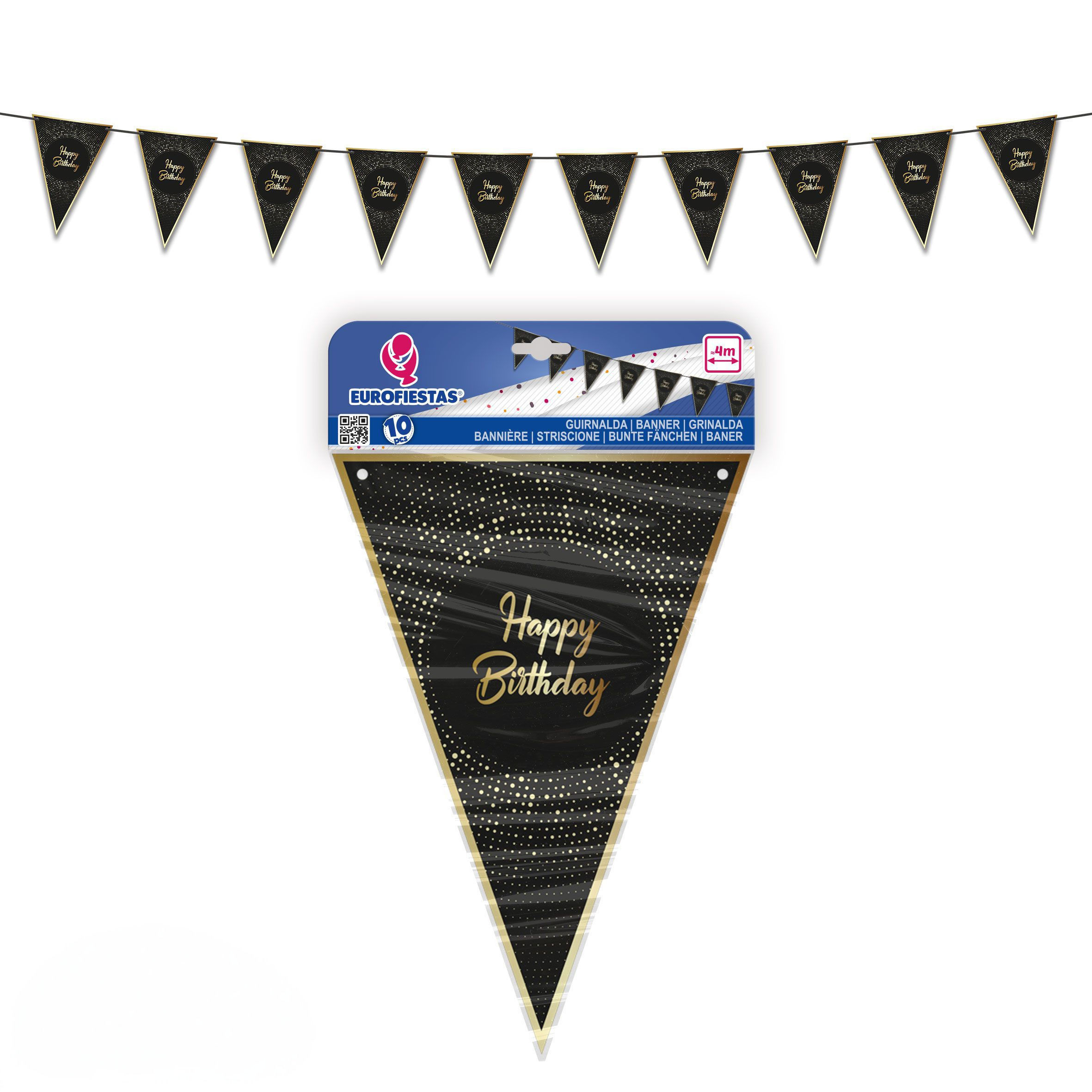 Happy Birthday banners 20x28cm, 10pcs