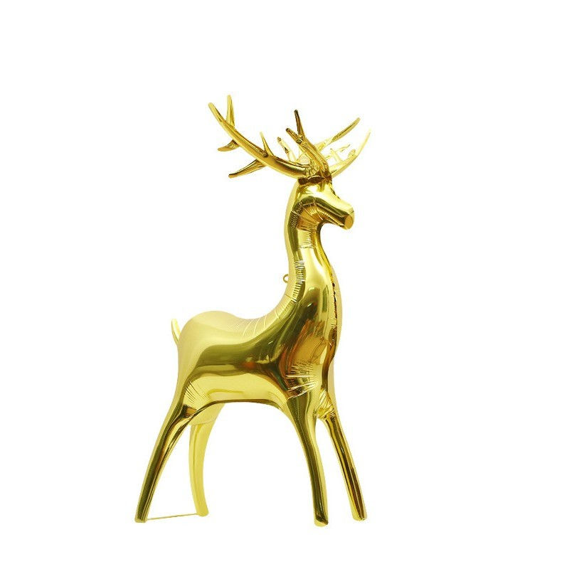 Reindeer foil balloon gold 81.5x50cm