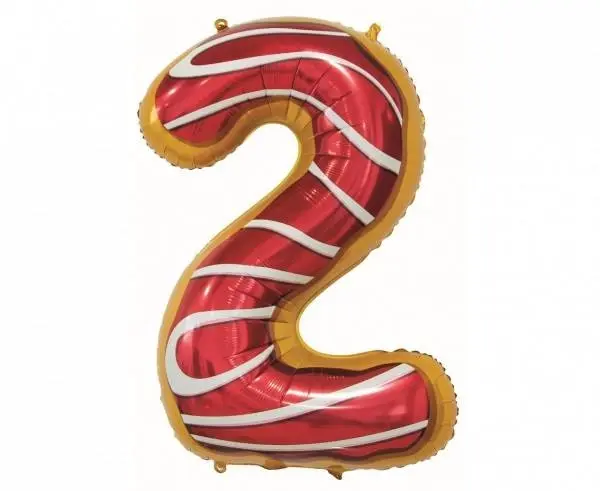 Foil balloon number 2 cookie - 78cm