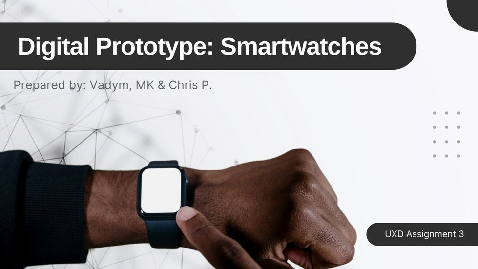 Digital Prototype - Smartwatches