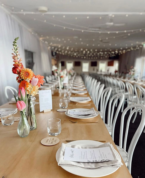 Picture of Yamba Function Room Set up for a wedding.