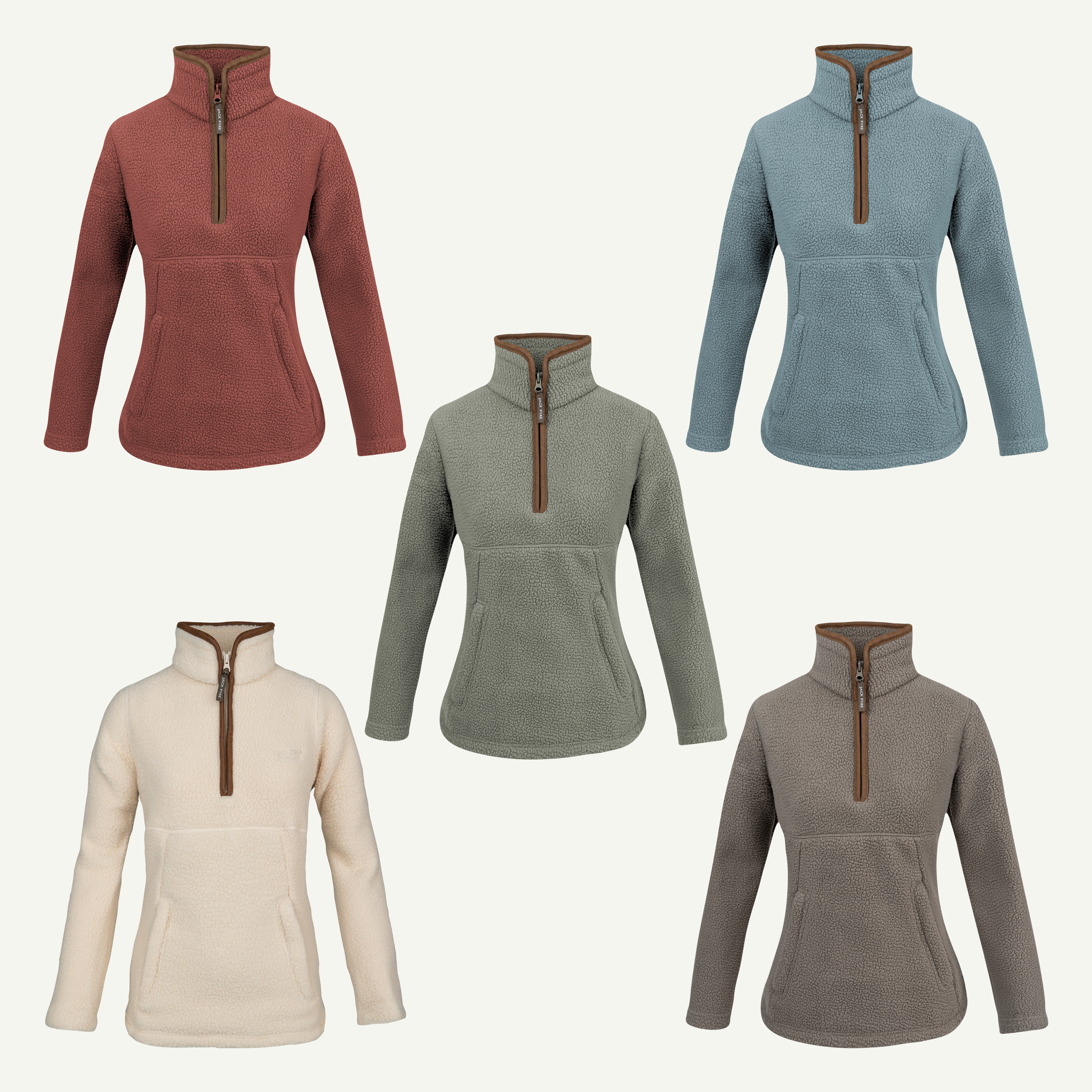 Ladies Half Zip Sherpa Fleece Pullover | Jack Pyke