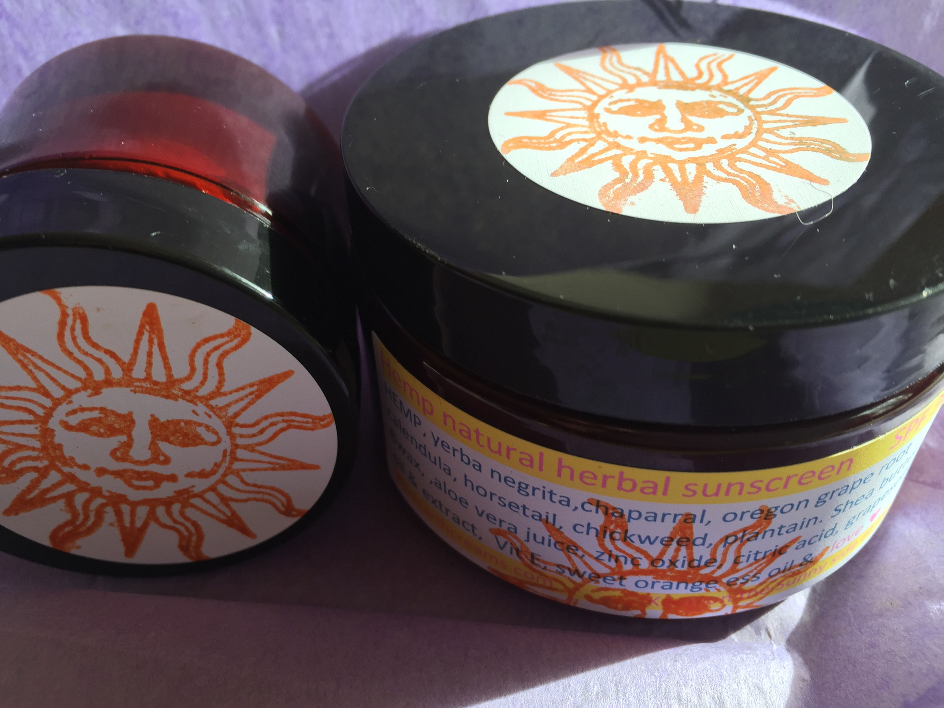 hemp herbal sunscreenSPF 30 Keep on the Sunny Side