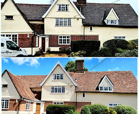 Roof Cleaning & Biocide treatment of old roof in Suffolk Norfolk and Essex