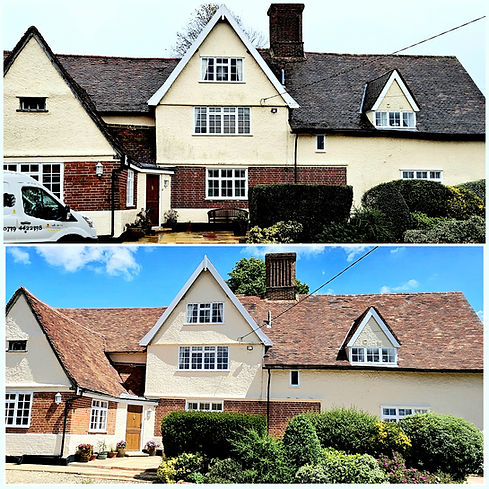 Roof Cleaning & Biocide treatment of old roof in Suffolk Norfolk and Essex