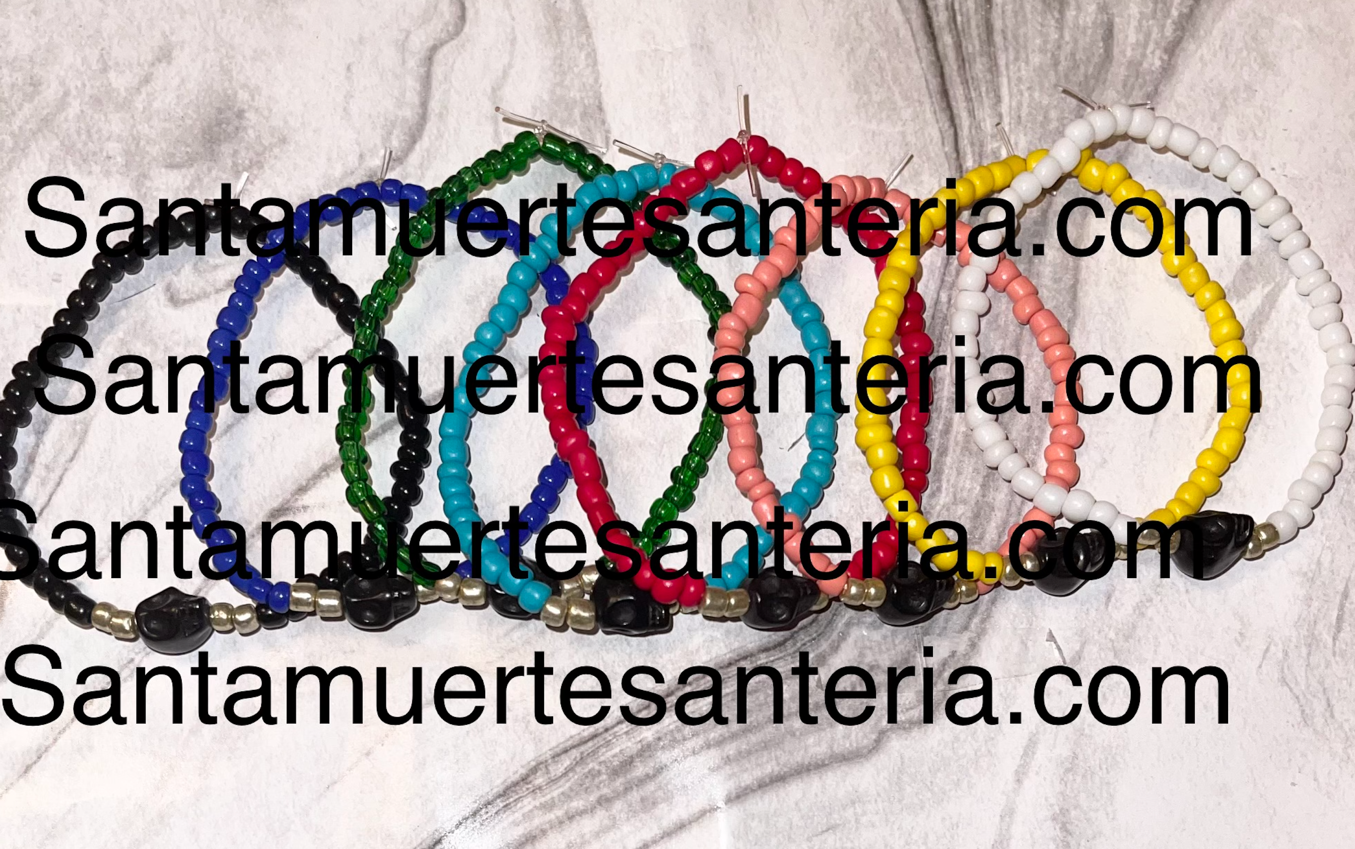 Holy Death Protection Bracelets/Pulseras De Proteccion Santa Muerte