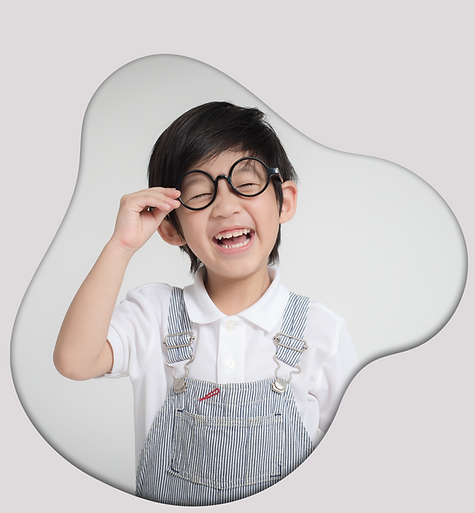 Happy child inside a speech-bubble design, used on the Feeling Decoder landing page to represent emotional strength building in kids aged 4–10. The child is laughing joyfully, symbolising confidence and emotional ease.