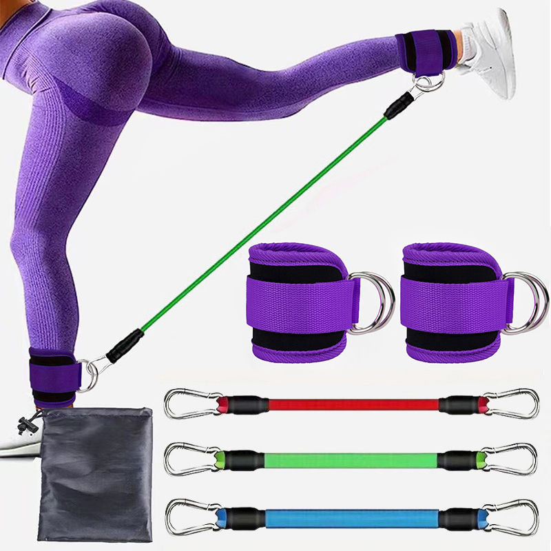 Miniatura: Resistance Band Set Workout Exercise Equipments Ankle Straps Fitness Yoga Elasti