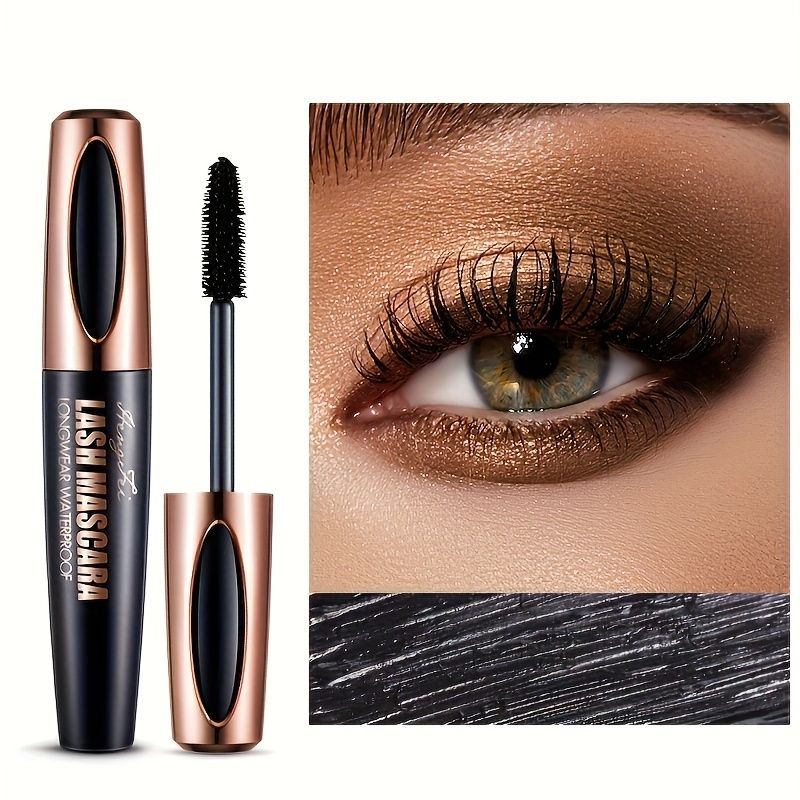 4D Lash Mascara Black Eye Lashes Waterproof & Smudge-Proof Long-Lasting No Flaki