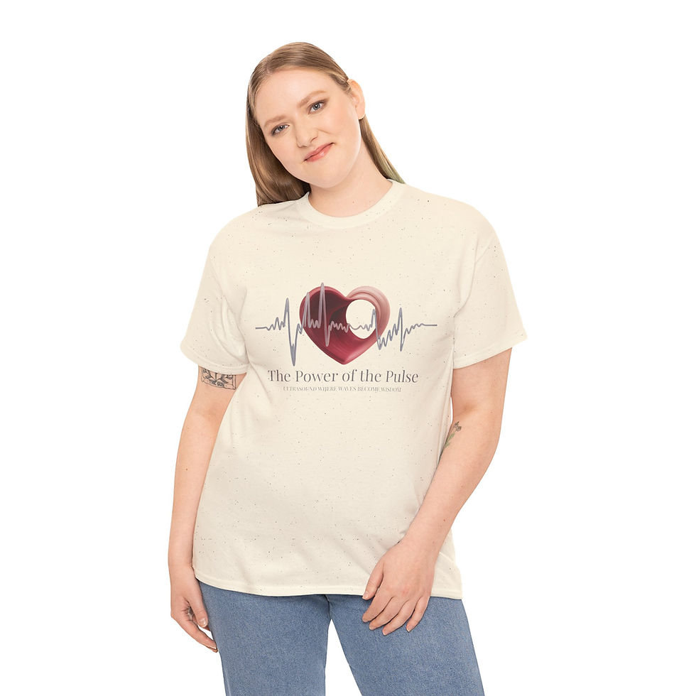 Thumbnail: The Power of the Pulse Ultrasound Tech Shirt – Doppler Heart Edition