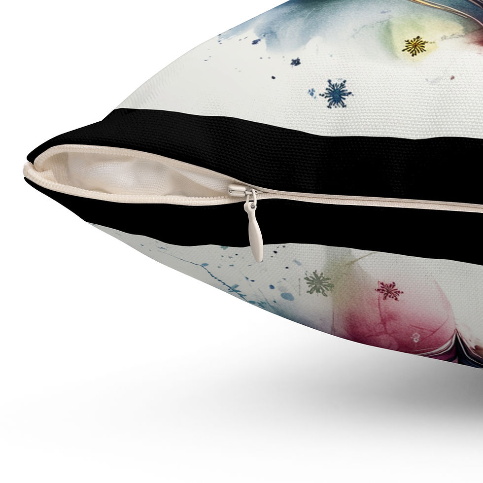 Thumbnail: Autism awareness decorative pillow heart zipper view