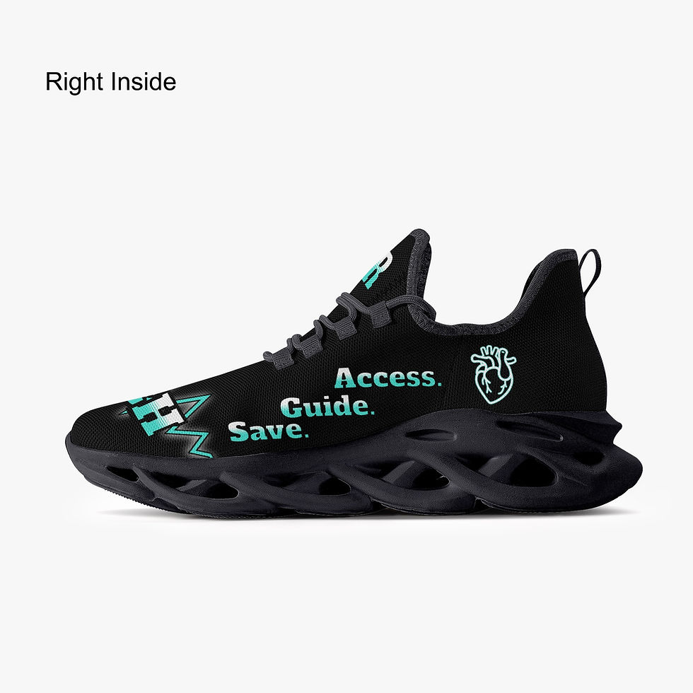 Thumbnail: IR Tech Shoes – Grace Under Pressure (Black with Turquoise) Right Inside