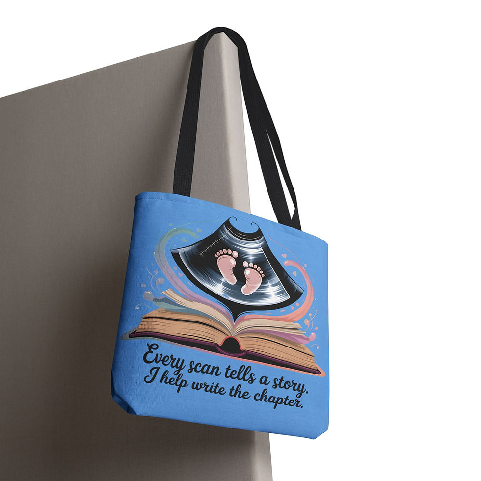Thumbnail: Every Scan Tells a Story Ultrasound Tech Bag – Light Blue