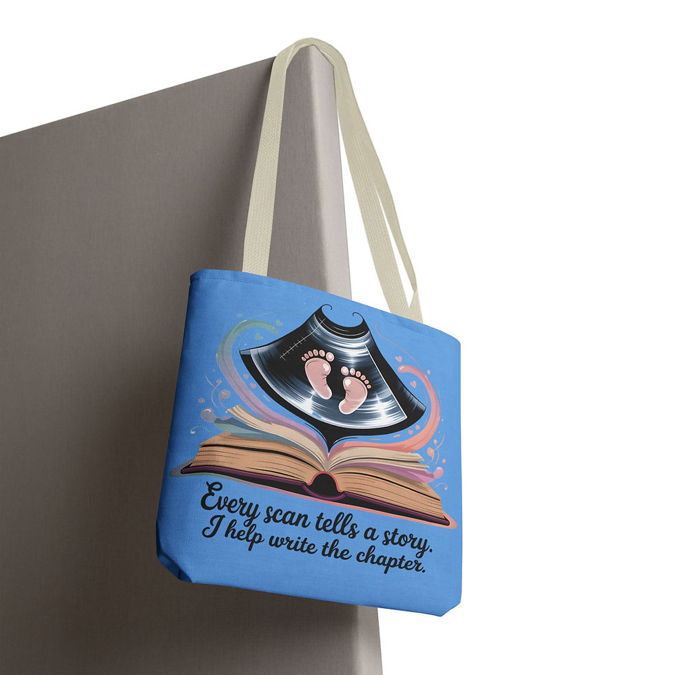 Thumbnail: Every Scan Tells a Story Ultrasound Tech Bag – Light Blue