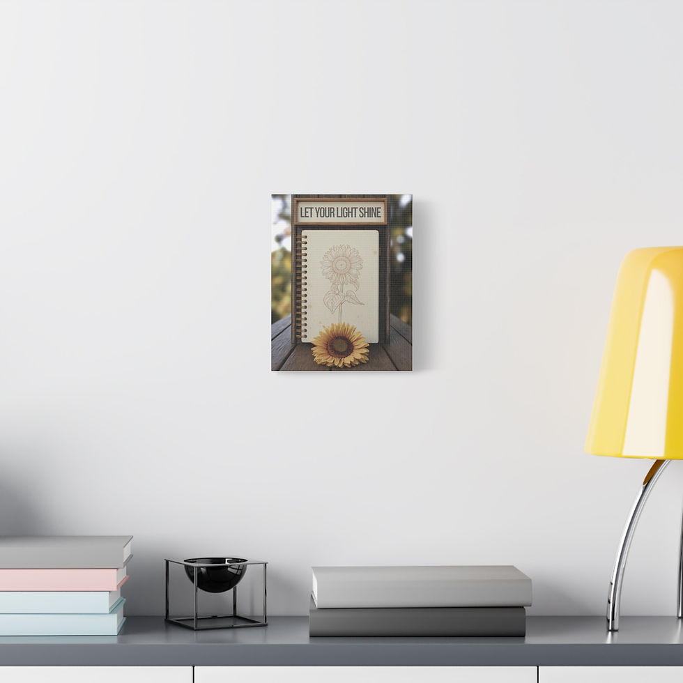 Thumbnail: “Let Your Light Shine” inspirational quote canvas print