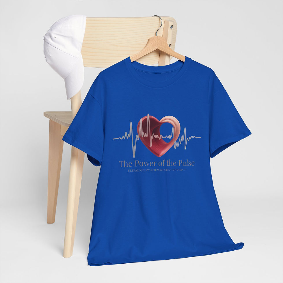 Thumbnail: The Power of the Pulse Ultrasound Tech Shirt – Doppler Heart Edition