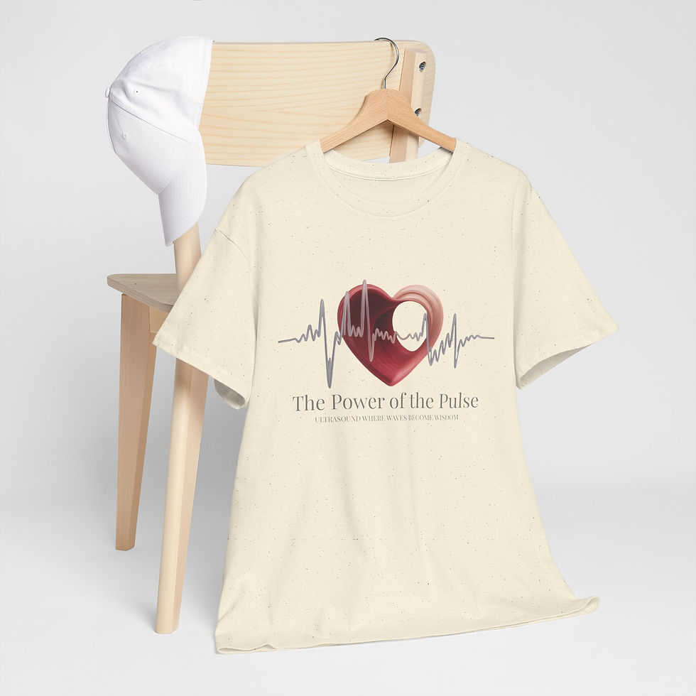 Thumbnail: The Power of the Pulse Ultrasound Tech Shirt – Doppler Heart Edition