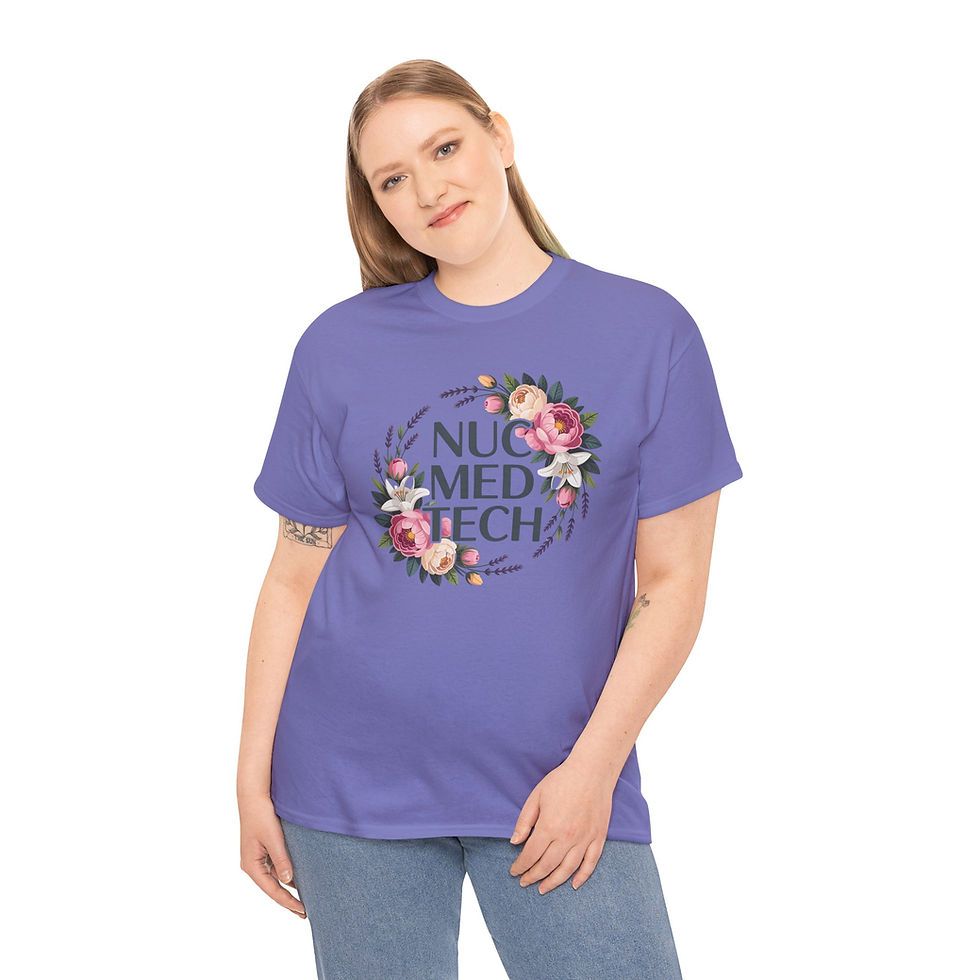 Thumbnail: Nuclear Medicine Technologist Shirt – NUC MED TECH Floral Wreath Edition