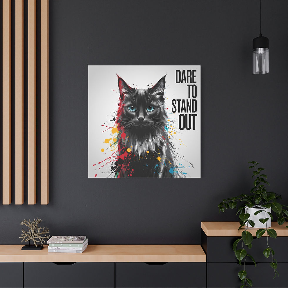 Thumbnail: Cat-themed modern wall decor hanging on the wall