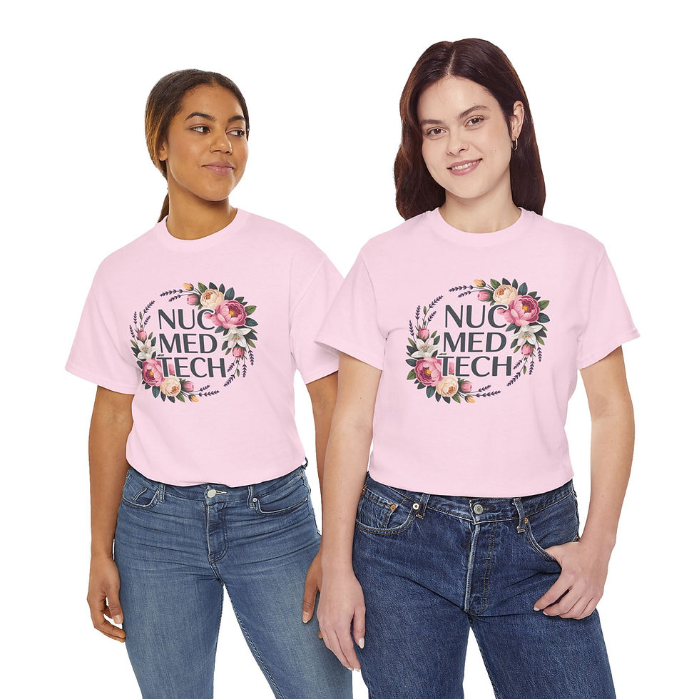 Thumbnail: Nuclear Medicine Technologist Shirt – NUC MED TECH Floral Wreath Edition