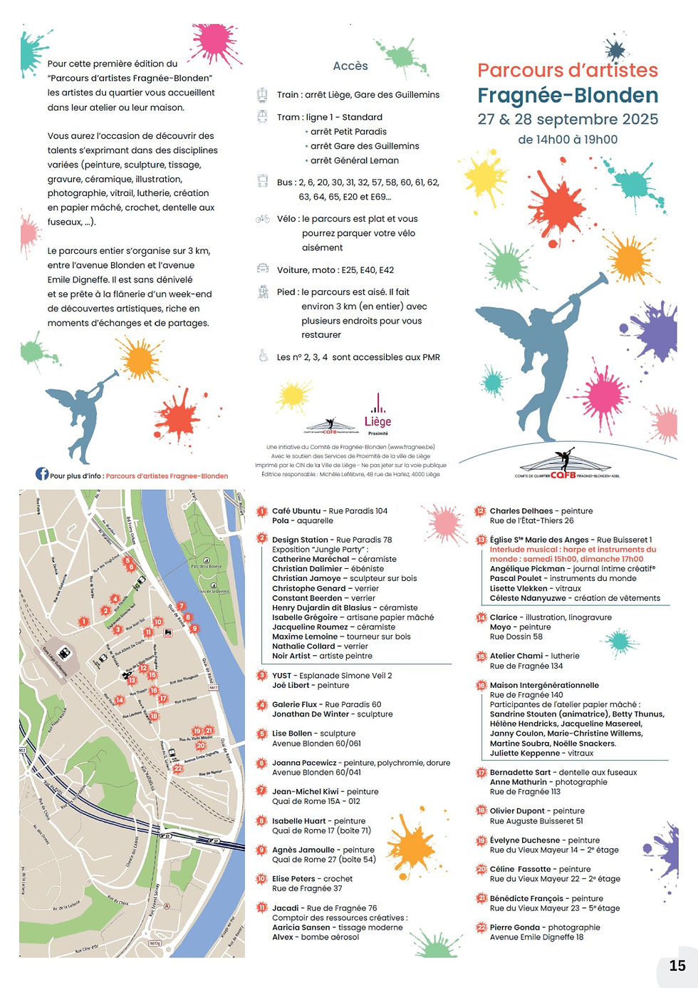 Dépliant du parcours d'artistes