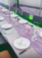 chemin table violet