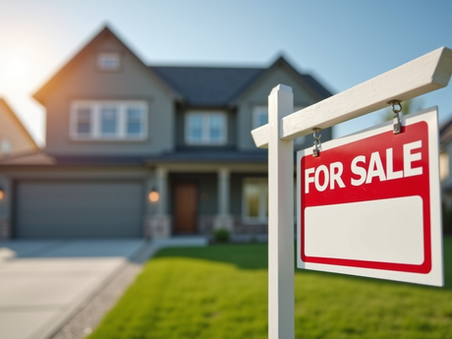 A house with a for sale sign