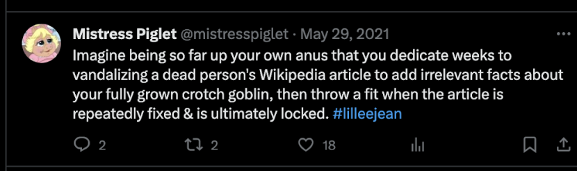 All one person; mass hysteria = mass profit.