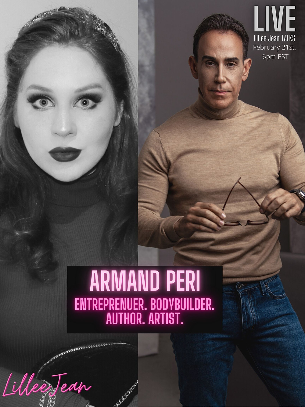 Lillee Jean TALKS! Live - Armand Peri - Entrepreneur, Bodybuilder, Author "Unparalleled Success"