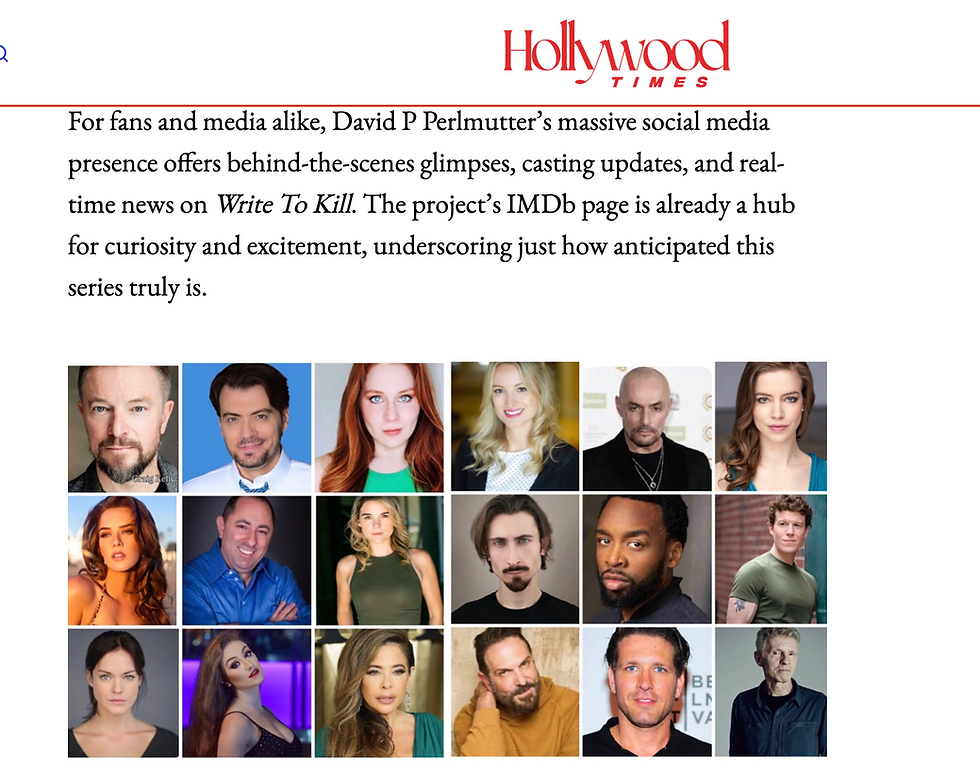 Director Lillee Jean Trueman Mentioned in Hollywood Times on 'Write To Kill'
