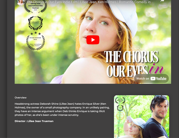 Film Festival - The Chorus in Our Eyes - Director Lillee Jean Trueman Award