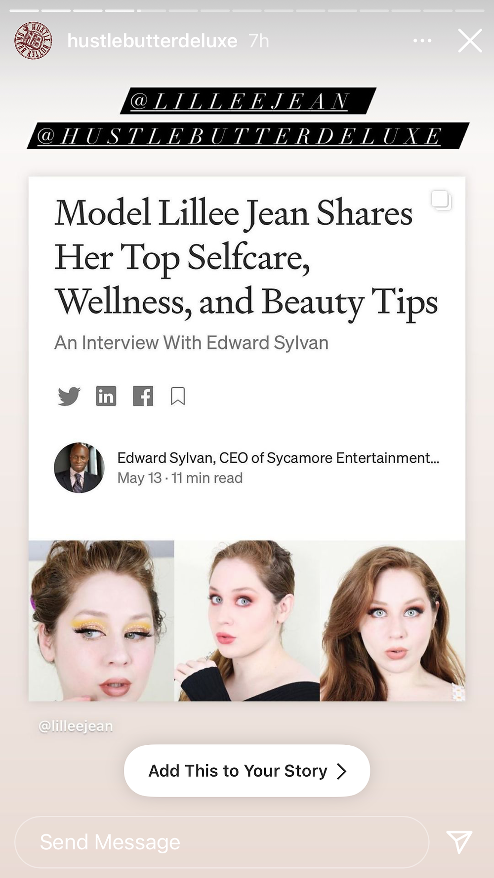 Lillee Jean Congratulated by Hustle Butter On NEWEST MEDIUM INTERVIEW