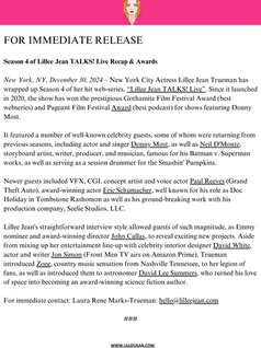 Season 4 of Lillee Jean TALKS! Live Recap & Awards - PRESS RELEASE (2024)