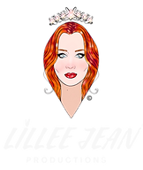 Lillee Jean Trueman's official Queen Lillee logo, featuring her iconic red hair