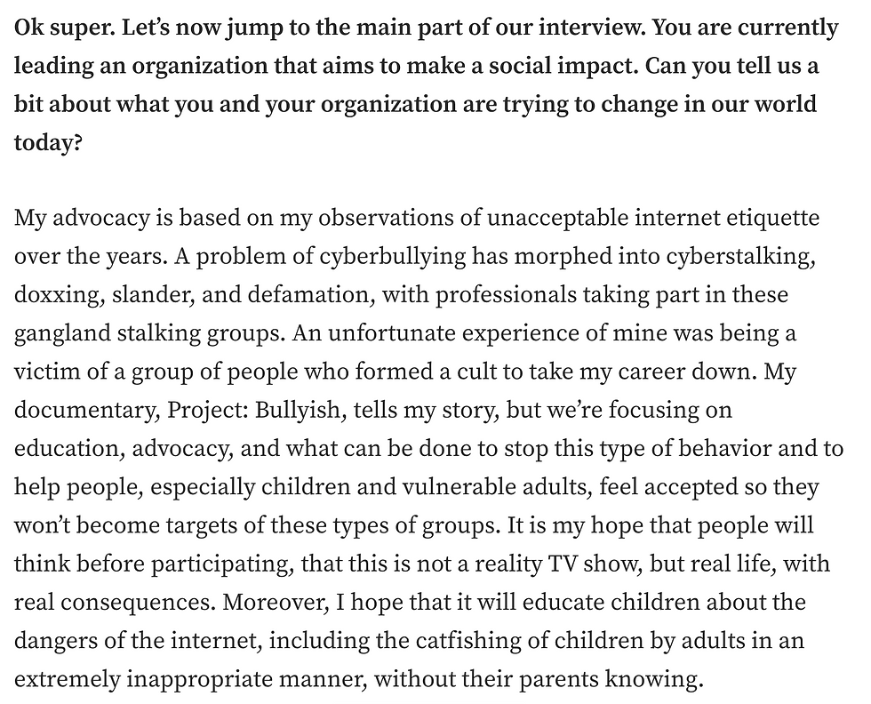 How Lillee Jean Is Helping To Change Our World Young Change Makers Interview 2022