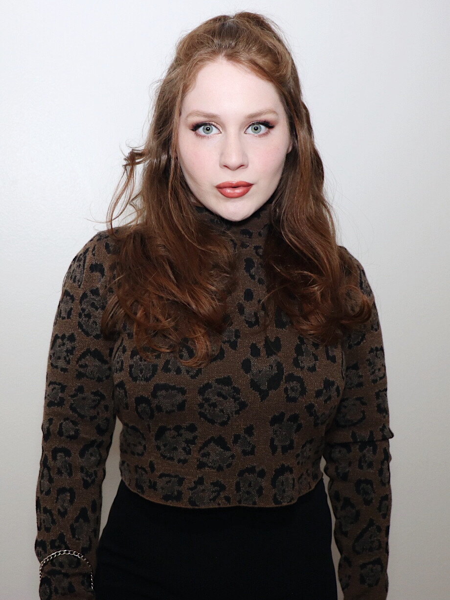Lillee Jean Wearing Baja East Leopard Top, Cinq a Sept Pants | New York Fashion 2022