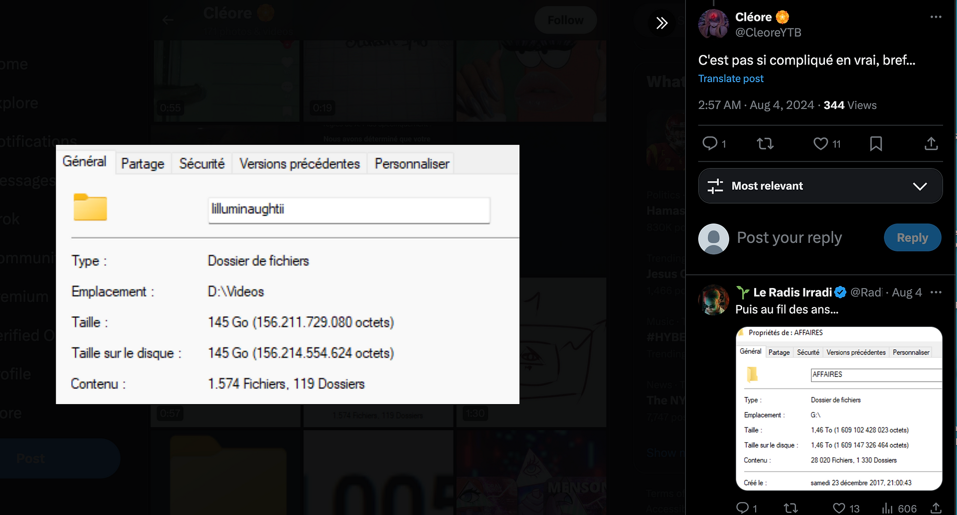 Her stalking.