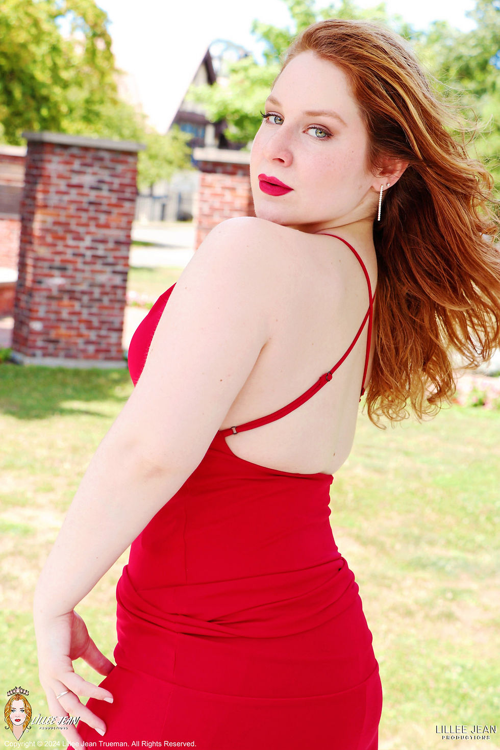 Actress Lillee Jean Sizzles in Fiery Red Dress