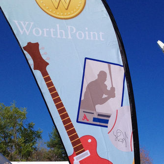 Laura Rene Marks-Trueman with WorthPoint at May's Antique Market Antique Show 2013