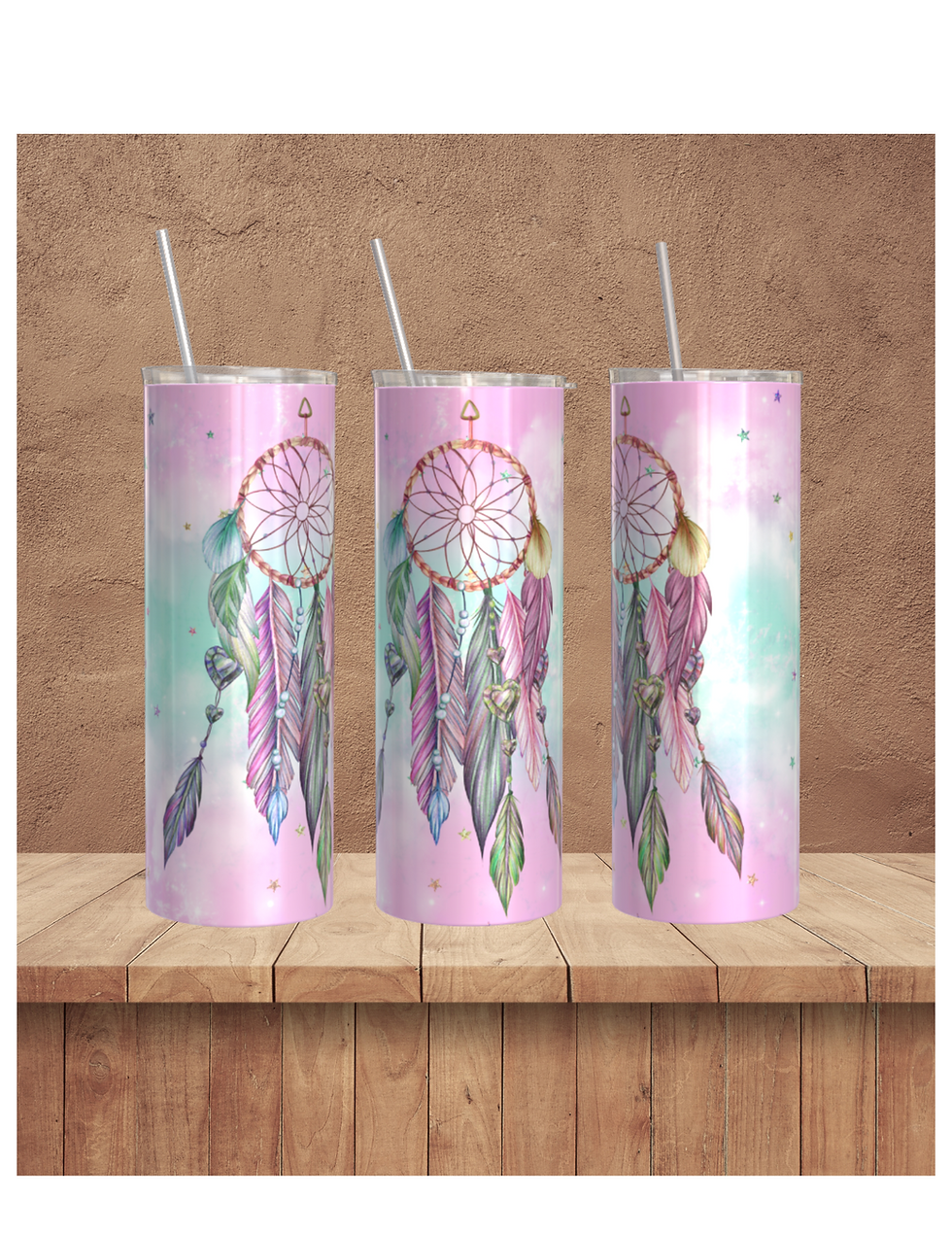 Thumbnail: Fantasy Collection. 20oz Skinny Tumbler with Lid & Straw – Stainless Steel 