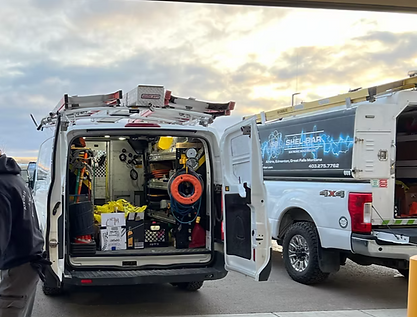 Shel-Bar Trucks on site