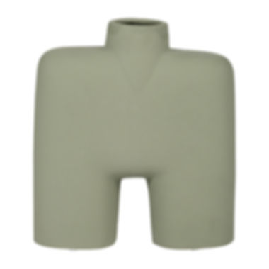 9" Ceramic Square Vase Dark Sage