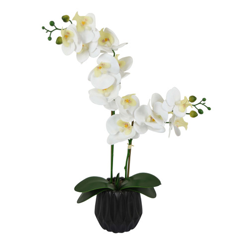 52021 Faux Orchid Flower Pot