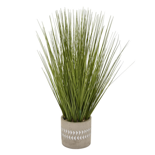 Faux Grass w. Flower /Pot
