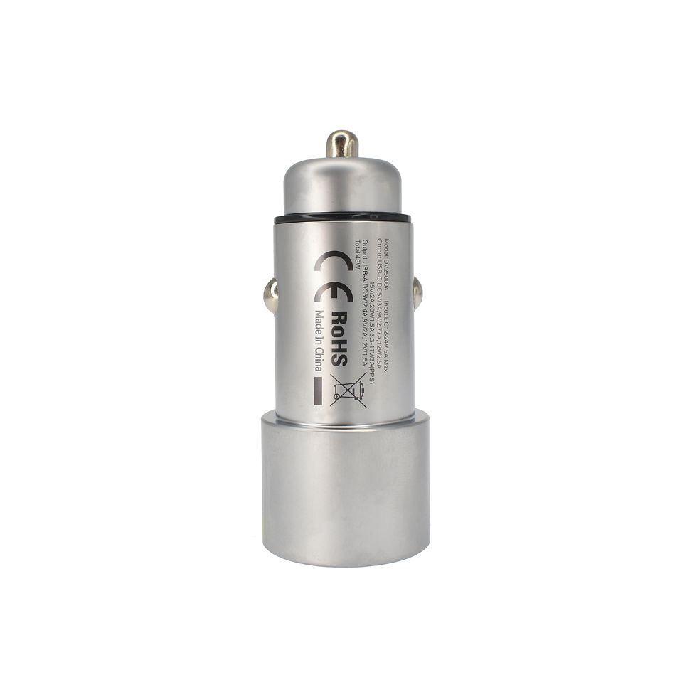 Miniatură: Încărcător Auto Dviced cu Metal, USB-A și USB-C, Fast Charging